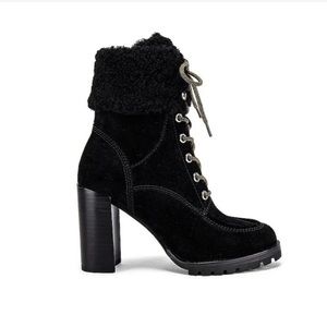 PAIGE Nina Suede Shearling Boot